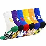 GRPSKCOS Kinder Jungen Sport Socken- 6 Paare Mitte Kalb sportliche Wanderung im Freien laufen Basketball bequeme Socken für Jungen Mädchen 5-14 Jahre(#1 Mehrfarbig-6 Paare,5-7 Jahre)