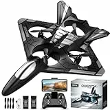 4DRC RC Flugzeug mit Kamera für Kinder Anfänger, 2,4 GHz Ferngesteuertes Flugzeugmodell mit LED, RC Flugzeug mit 4 Achsen Gyro Stabilisator, Outdoor Spielzeug Geschenk für Jungen