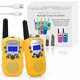 Funkprofi 2X T-388 Walkie Talkie Set für Kinder Funkgeräte PMR 446 mit Akkus Ladekabel 3KM Reichweite 8 Kanal Spielzeug und Geschenk für Kinder ab 3 Jahre