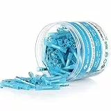 Kuject 200stk Blau Quetschverbinder, Stoßverbinder mit Schrumpfschlauch, Kabelverbinder Set, AWG 16-14 (1,5-2,5 mm²)