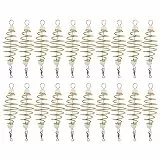 Majatou 20PCS Olivenform Frühling Angelgerät Köder Kupferlegierung Spule Inline Feeder Köder Käfig