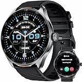 OUKITEL Smartwatch Herren Rund mit Bluetooth Telefonie und Sprachassistenz, 1.39 Zoll Touchdisplay, 100+ Sportmodi, IP68 Wasserdicht Sportuhr, Fitnessuhr mit Herzfrequenz/Schrittzähler für Android iOS