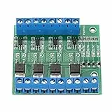 Yctze Mosfet-Platine, 8 Kanäle, Mosfet-Platine, 8 Kanäle PWM 4-Kanal-MOS-FET-Modul SPS-Verstärker-Leiterplatten-Treibermodul 3-20 V Bis 3,7-27 VDC 10 A