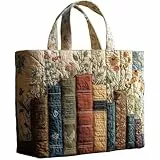 Gesteppte Tragetasche & Reisetasche Damen Vintage Art Print, Große Kapazität, Leicht Langlebig, Tragbare Faltbare Einkaufstasche, Personalisierte Strandtasche für Einkauf, Reise, Schule & Alltag (L)