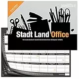 Inspiracles Stadt Land Office, Büro Gadgets - Ideales Büro büro Spielzeug und Anti Anti Stress Geschenk, Home Office Gadgets, Stadt Land Fluss DIN A4 Block, 50 Bögen für Beamte und Kollegen