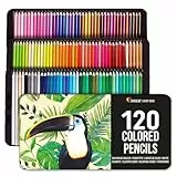 Zenacolor - 120 Professionelle Buntstifte Set, mit Metallbox - Farbstifte Set mit 120 einzigartigen Farben - Zeichnen, Skizzieren, Ausmalen - Buntstifte Für Erwachsene oder Kinder