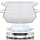 Frontscheibenabdeckung Winter, 153 * 125CM Windschutzscheibenabdeckung Auto Abdeckplane Winter Scheibenabdeckung Auto Winter Groß Die Gegen Schnee, EIS, Frost, Staub, Sonne