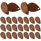 EXCEART 30 StüCk Holz Ohrstecker Diy Schmuckherstellung ZubehöR, Geometrische Ohrpins Tropfenform, Kreative Ohrringe Aus Holz FüR Individuelle Ohrschmuck Designs