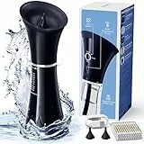 Ohrenschmalz Entferner Ohrenreiniger mit Integriertem Doppeltank, Sicherer Ohrenreiniger mit Smart Wassertemperatursensor, Ohrenreiniger für Erwachsene IPX7 Wasserdicht, Schwarz Blau