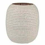 BUTLERS Windlicht Eisen 18cm Luminous | Modernes Metall Windlicht mit Lochmuster | Dekoration für Wohnzimmer & Balkon