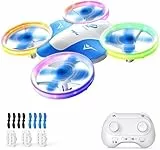Korffe Mini Drohne für Kinder ab 6 7 8 9 und 10 Jahren, Ferngesteuertes Flugzeug Spielzeug für Kinder und Anfänger mit LED-Lichtern, ideal für drinnen und draußen, ideal für Jungen und Mädchen