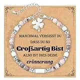 CheersLife Armband Damen,Schmuck Damen Teenager Mädchen Geschenke,Geschenke für Frauen 12 13 16 18 21 23 25 26 Jahre Weihnachten Geburtstag Geschenke für Tochter Schwestern Freundin Frau Klee
