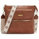 Atgbiem Handtasche Damen Klein Umhängetasche Damen Mittelgroß Tasche Crossbody Bag Damenhandtasche Braun 9 Farben zur Auswahl