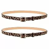 SAFIGLE Damen Taillengürtel Aus Kunstleder Mit Leopardenmuster Verstellbarer 41.34In Gürtel Für Jeans Kleider Animal Print Modeaccessoire