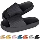 DOUUCO Cozislides Original Slippers Damen Herren Cloudyzz Schlappen Cosify Wolkenschuhe Airfoot Hausschuhe Badeschlappen Gummi Rutschfeste Pantoletten Offener Zehentranner Sandalen Damen Sommer