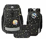 SKYSPER Schulranzen Set 5-teilig für Jungen Mädchen 1. Klasse Grundschule Schulrucksack Sporttasche Outdoor Sport Ergonomischer Schultaschen Federmäppchen Sets