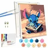LAISU Malen Nach Zahlen mit Rahmen für Kinder, Junior und Erwachsene Anfänger, 18x24cm Kleine Cartoon Painting, DIY Gemälde Basteln Set mit Leinwand Pinseln Acrylfarben für Jungen Mädchen ab 6 Jahre