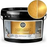 My COLOR Room Metallic Wandfarbe (2500 ml - Rot-Gold) Effekt- Kreativfarbe für Wandgestaltung mit Metallic-Optik für Innenbereich, Dekorationsfarbe Made in Germany