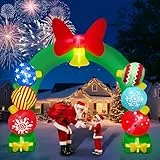 Kalolary 11.4FT Aufblasbare Weihnachtsdekoration mit LED Beleuchtung – Große Weihnachtsfigur für Innen & Außen, Weihnachtsschmuck für Garten & Haus (Geschenke Archway)