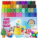 essenson Modelliermasse Lufttrocknend, 48 Farben Lufttrockener Magischer Knete für Kinder, Geschenk für Jungen und Mädchen im Alter von 3-12 Jahren