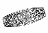 KKJOY Vintage Metall Haarspange Silber, Keltische Knoten Haarklammer Groß, 24 Runen Kompass Haarnadeln, Gothic Haarspangen Damen, Braut Haarschmuck Hochzeit, Bananenspange für Frauen und Mädchen