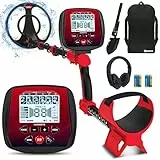 KAIWEETS Metalldetektor, 6 Modi Metallsuchgerät Profi für Erwachsene & Kinder, Pinpointer Detektor, IP68 Wasserdicht Suchspule Metalldetektoren Set mit Kopfhörer, Digger Schaufel & Rucksack