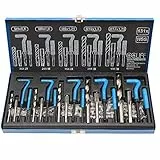 CCLIFE Gewindereparatur Gewinde 131tlg Reparatur Satz Einsätze Hülsen, mit M5 M6 M8 M10 M12