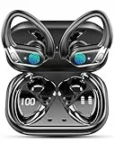 Bluetooth Sport-Kopfhörer, Bluetooth 5.4 HiFi Stereo, 50 Stunden kabellose Kopfhörer mit Geräuschunterdrückung, Schnellladung USB-C, Bluetooth-Kopfhörer IP7, wasserdicht, Laufen, Fitnessstudio, Laufen