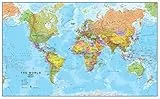 Riesige Weltkarte - Politischen Weltkartenposter - Laminiert - Aktualisiert 2025-119 x 84 cm - Maps International