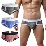 BAJAOEY Unterhosen Herren Slips Weich bequem Männer Slip Atmungsaktive Unterwäsche 3er Pack