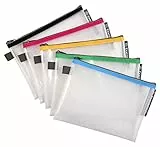 Exacompta 34140E 10er Pack Hülle EVA mit Reisverschluss aus flexiblem Kunststoff DIN A5 farbig sortiert ideal für Büromaterial und Accesoires Federtasche Dokumentenmatte Etui