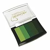 Rayher Stempelkissen Versacolor,5Farben „Grün-Töne“, 4,7x7,5cm