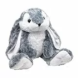 Small Foot Hase Hoppel, Kuscheltier mit flauschigem Fell und Schlappohren, zum Spielen, Schlafen und Schmusen, kaninchen 6328, Grau