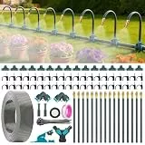MQHUAYU 30m Bewässerungssystem, 360° Automatisches Garten Bewässerungssystem, Bewässerungssystem Garten, Geeignet Für Gartenpflanzen, Blumenbeete, Gärten, Topfpflanzen Und Rasenflächen
