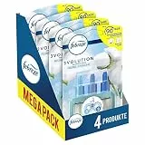 Febreze 3Volution Duftstecker 4X Nachfüllflakons Reine Frische, 3 Abwechselnde Düfte Zum Bekämpfen Von Gerüchen, Liquid, White