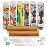 Silkwish 8er Kaleidoskop Bastelset Kinder - Kaleidoskop Kindergeburtstag Gastgeschenke - DIY Kaleidoskop Mitgebsel - Selbst Bauen - Mitbringexperiment zu Optik für Kinder ab 6-8 Jahre