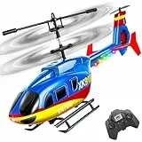 VATOS Hubschrauber Ferngesteuert, 2,4GHz Ferngesteuerter Helikopter mit Gyro & LED-Licht RC Hubschrauber für Kinder ab 10+ Jahren, 3,5-Kanal Feste Höhe Flugspielzeug für Kinder/Erwachsene/Anfänger