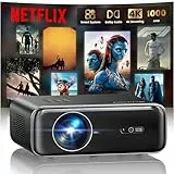 Smart Beamer mit Netflix, Dolby Audio, WiMiUS 1000 ANSI Autofokus/6D Trapezkorrektur Led Beamer 4K Heimkino Unterstützt, WiFi6 Bluetooth Full HD 1080P Outdoor Tageslicht Projektor für Android/iPhone