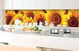 Dimex Küchenrückwand Folie selbstklebend Sonnenblumen | Klebefolie - Dekofolie - Spritzschutz für Küche | Made in EU - 350 cm x 60 cm