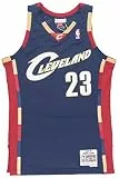 Mitchell & Ness NBA Swingman Trikot Cleveland Cavaliers #23 Lebron James – Herren Basketball Jersey – Blau, L, Retro, Streetwear