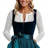 Dirndl Bluse Damen Weiß Trachtenbluse Spitze Langarm Dirndlbluse Sexy Trachtenblusen Elegant Tracht Dirndl Bluse Für Oktoberfest