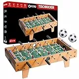 Kyto Tischkicker Kinder und Erwachsene, Kickertisch, Tischfussball - 70x35cm, aus Holz, Ink. 2X Kicker Fußbälle