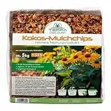 Terra Discount Kokos-Mulchchips, 5 kg Block, 100% Naturprodukt aus Kokosfaser, Mulch & Pflanzsubstrat für Garten, Hochbeet, Orchideen & Zimmerpflanzen (1)
