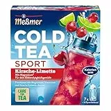 Meßmer Cold Tea Sport Kirsche-Limette | Früchtetee | Kaltaufguss mit Magnesium | ohne Zuckerzusatz | 14 Pyramidenbeutel