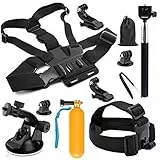SHOOT Outdoor Travel Zubehör Kit für GoPro Hero 8/ Hero 7 / Hero6 /Hero5 / Hero3+/4 SJCAM SJ4000 SJ5000 SJ6000 DBPOWER AKASO VicTsing APEMAN WiMiUS Rollei QUMOX Lightdow Campark und Sony Sports DV