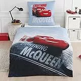 termana Cars Bettwäsche Bettbezug 135x200 80x80 · Auto Kinderbettwäsche für Jungen Disney's Cars Auto · 2 teilig · Baumwolle