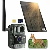 MAXDONE 4G/LTE Wildkamera mit SIM Karte - 48MP Wildkamera mit Handyübertragung App Solar mit 6000mAh Akku, Wildtierkamera mit Nachtsicht Bewegungsmelder, 4G Wildtierkamera IP66 Wasserdicht