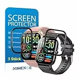 MIHENCE Schutzfolie für P66D / P66E 1.85'' Zoll Smartwatch, 3D Full Cover TPU HD PAMA Schutzfolie Kompatibel für Ddidbi P66D / P66E 1.85 Zoll Smartwatch [3 Stück]
