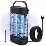EUQQZU Insektenvernichter, 18W Elektrischer Insektenvernichter 1800V UV-Lampe Fliegenfalle Effektiv Decken 80㎡ Innen, Insektenfalle Mückenlampe, Mückenfalle für Schlafzimmer Küche Büro Patio