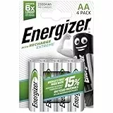 Energizer Batterien AA, wiederaufladbar, 4 Stück, Recharge Extreme
